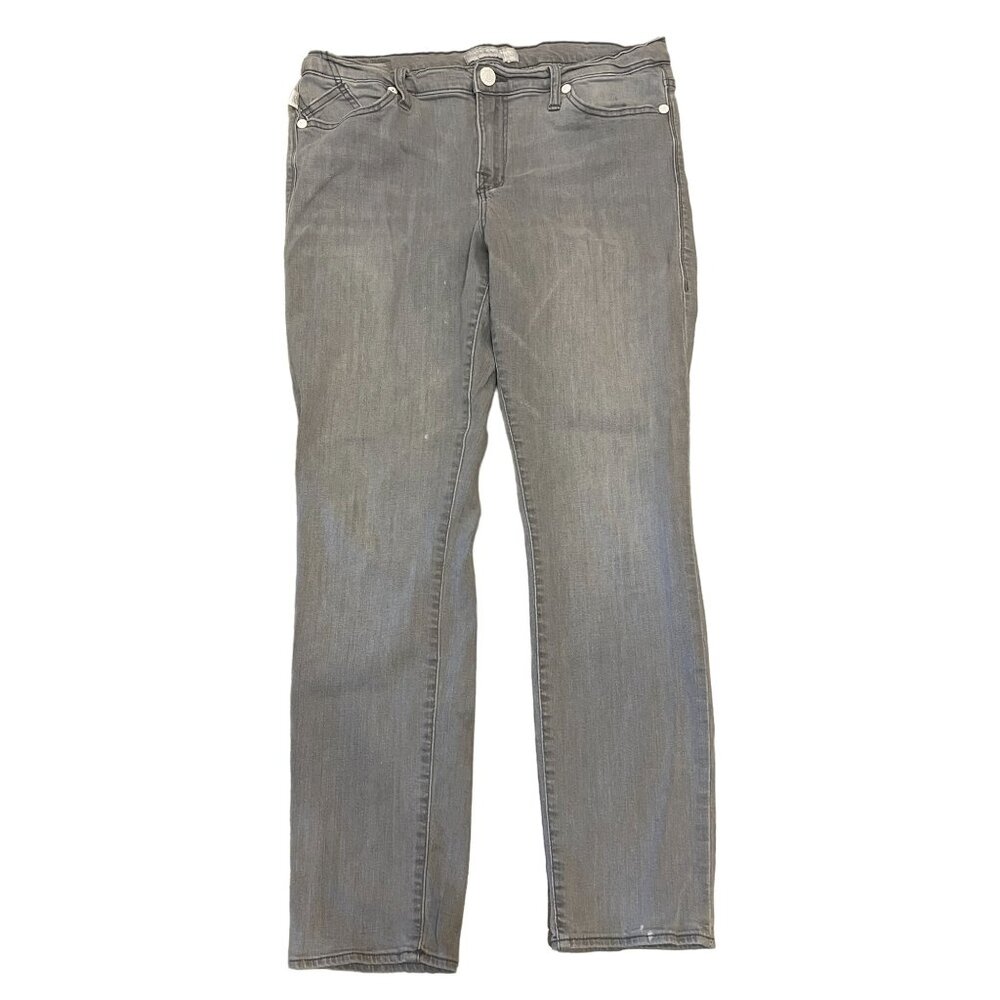 Rock & Republic Berlin Straight Jeans Mid Rise Washed Gray R010189 Denim 16M